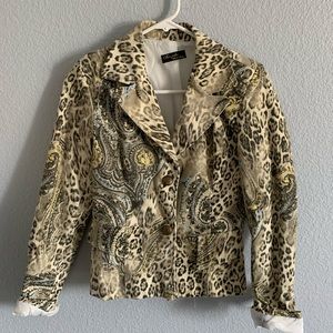 Brand New Italian Leopard Blazer